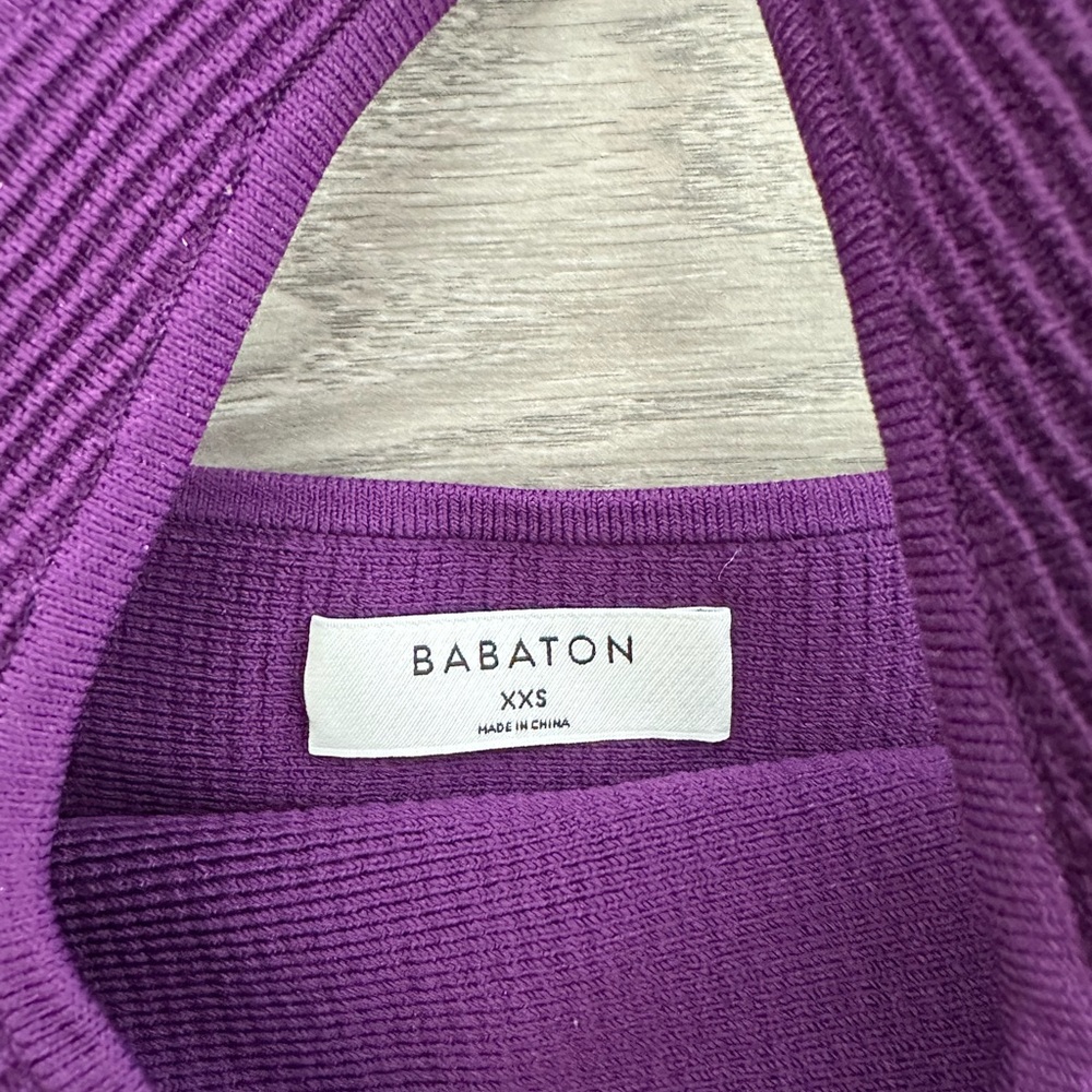 Babaton Purple Ribbed Tank Top - Picture 3 of 8